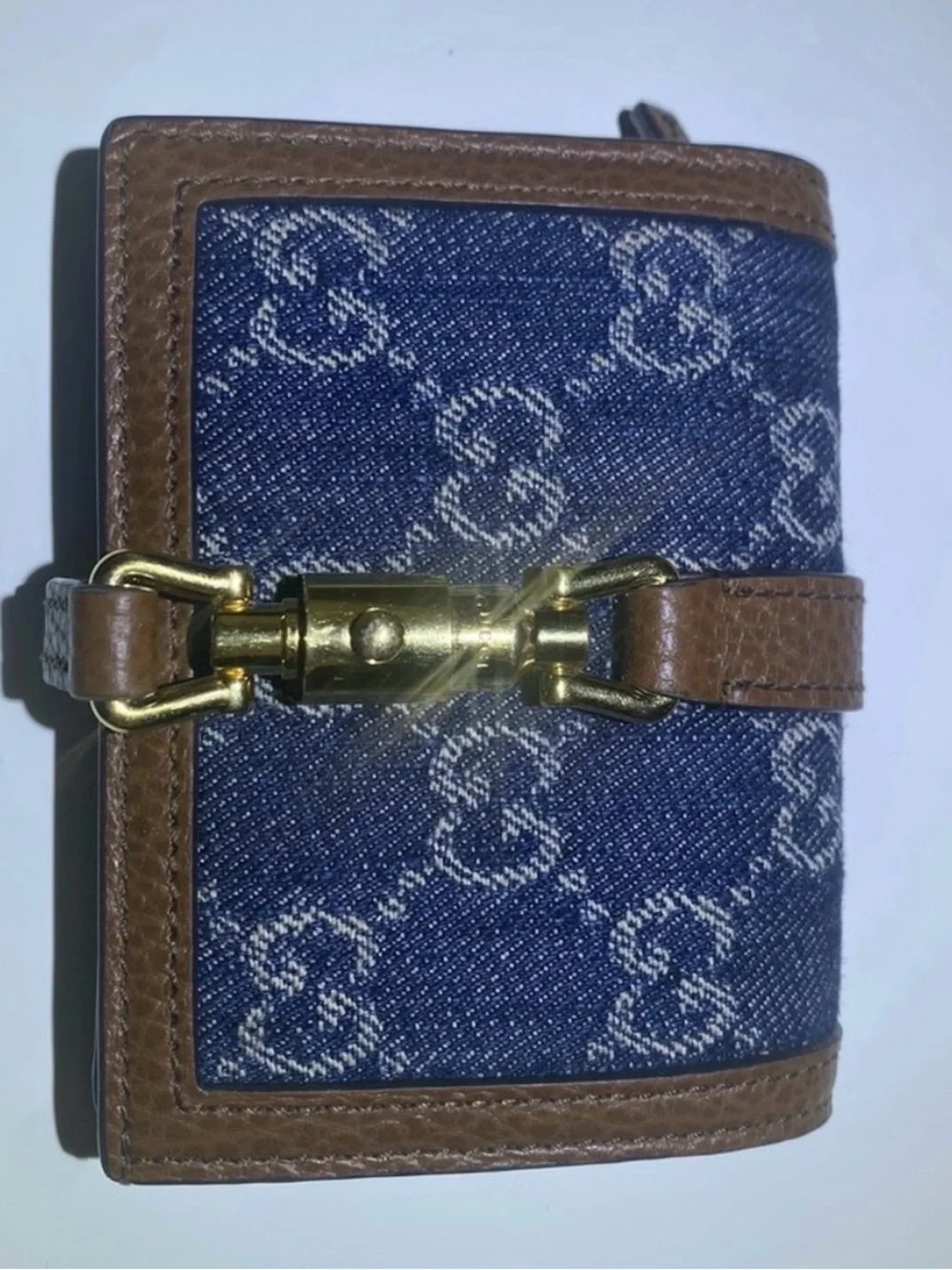Gucci Jackie 1961 denim card case wallet - Picture 2 of 5